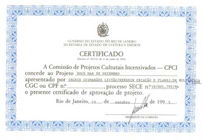 Certificado FUNARJ 1995
